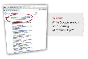 housing allowance tips google search results
