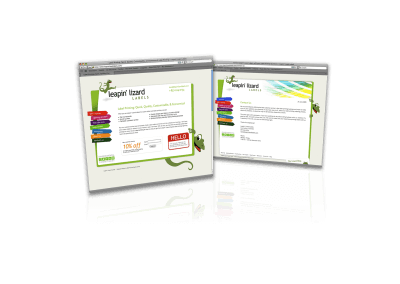 leapin lizard labels website design