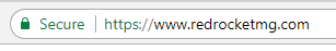 url bar with valid SSL certificate